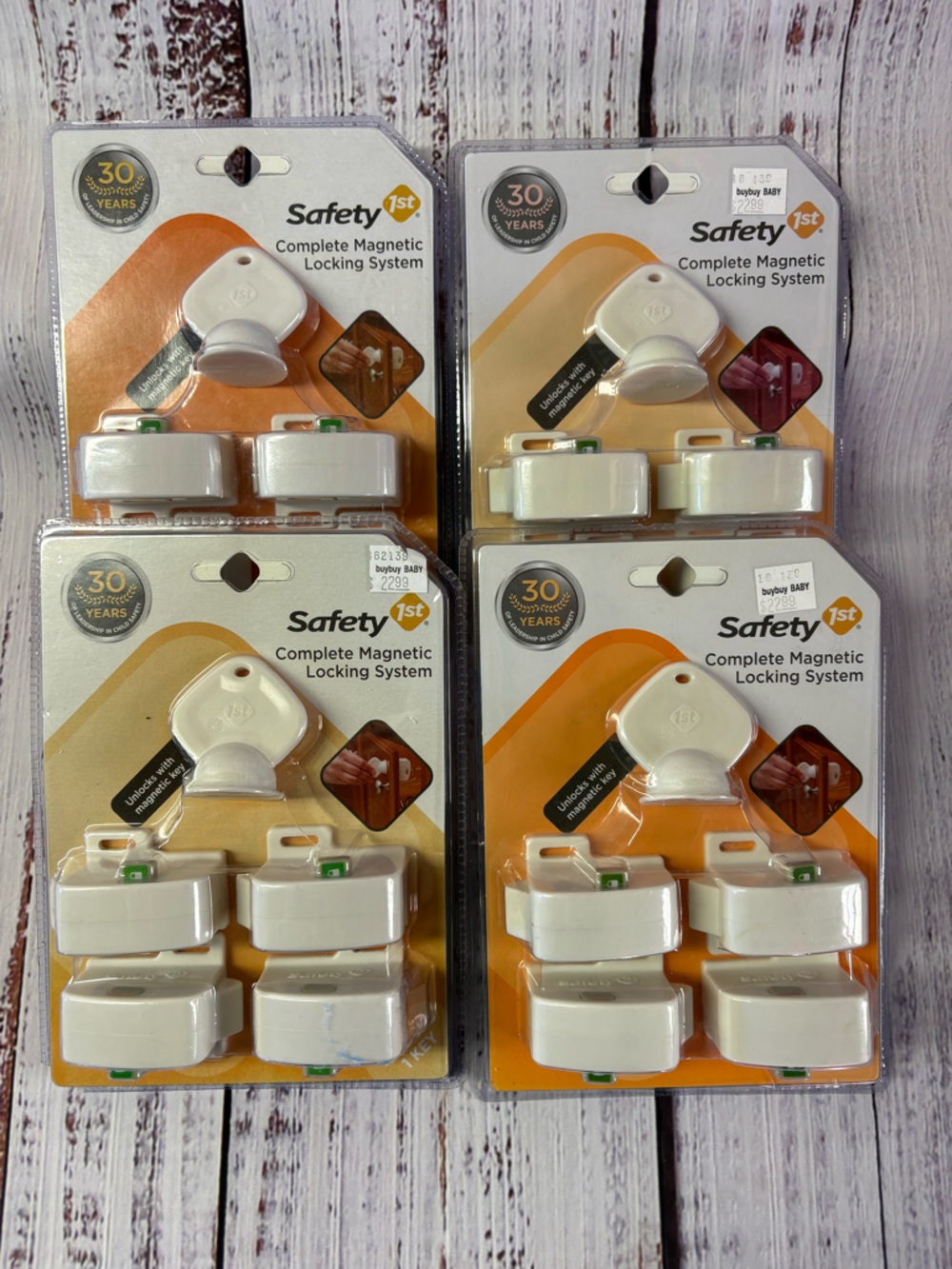 Safety 1st Magnetic Child Safety Locks - White (4 Pack)